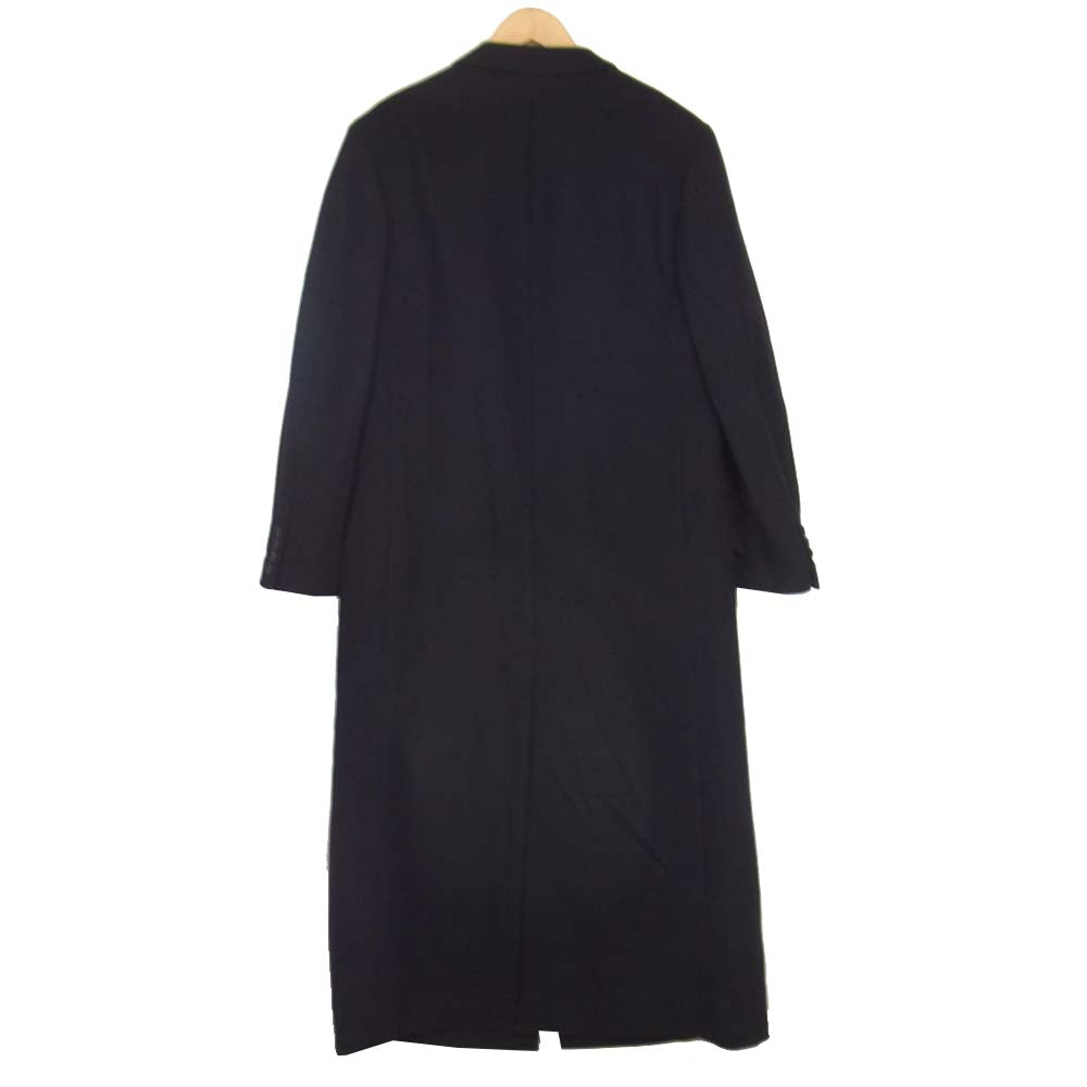 Yohji Yamamoto ヨウジヤマモト HR-J48-144 ロング シングル ピークドラペル ウール コート ブラック系【美品】【中古】
