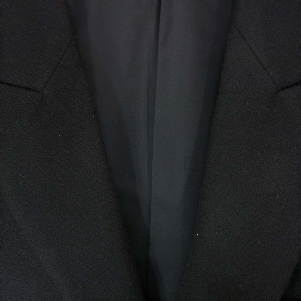 Yohji Yamamoto ヨウジヤマモト HR-J48-144 ロング シングル ピークドラペル ウール コート ブラック系【美品】【中古】