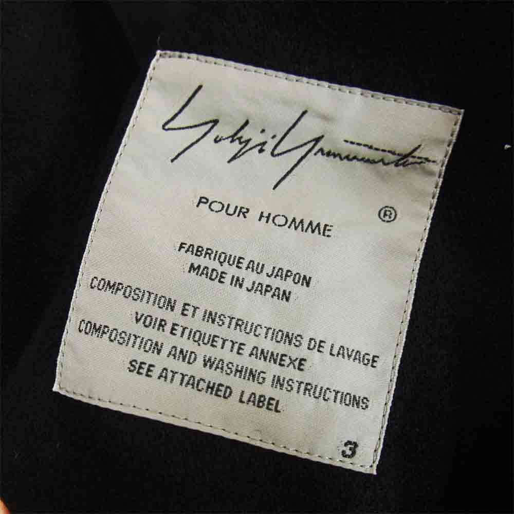 Yohji Yamamoto ヨウジヤマモト HR-J48-144 ロング シングル ピークドラペル ウール コート ブラック系【美品】【中古】