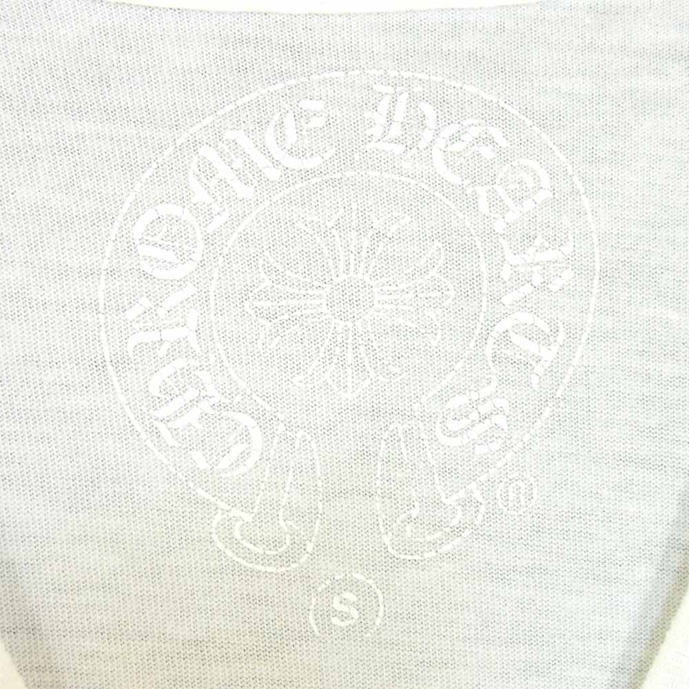 CHROME HEARTS クロムハーツ（原本無） 国内正規品 スクロール ラベル フレア プリント ポケット Tシャツ ホワイト系 S【中古】