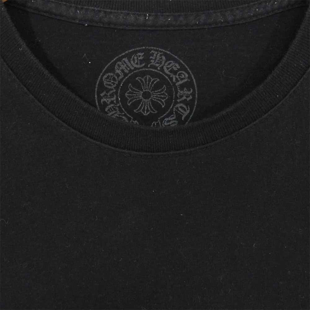 CHROME HEARTS クロムハーツ（原本無） 国内正規品 スクロール ラベル プリント ポケット Tシャツ ブラック系 S【中古】