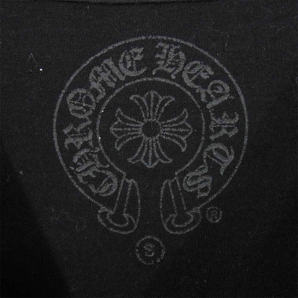 CHROME HEARTS クロムハーツ（原本無） 国内正規品 スクロール ラベル プリント ポケット Tシャツ ブラック系 S【中古】