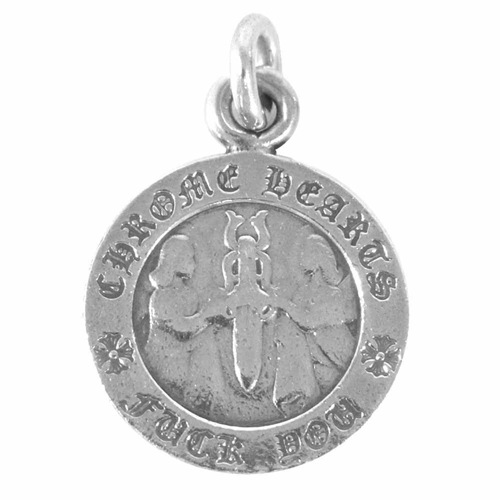 CHROME HEARTS クロムハーツ（原本無） エンジェル メダル チャーム ペンダントトップ シルバー925 シルバー系【中古】