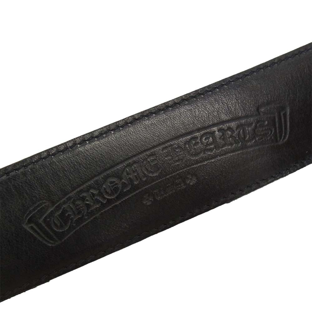 CHROME HEARTS クロムハーツ（原本無） 海外インボイス付属 クラシック オーバル バックル レザー ベルト ブラック系【中古】