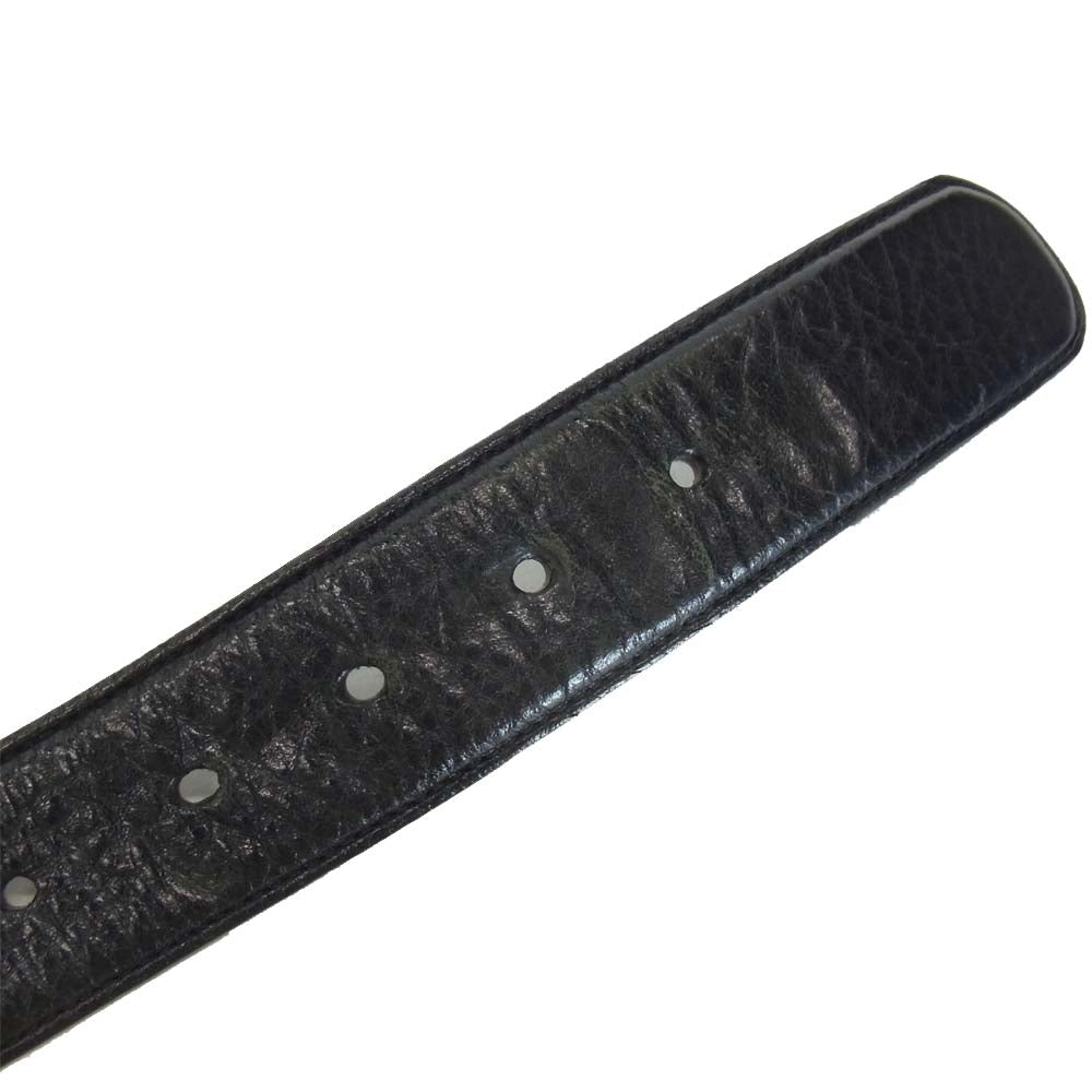 CHROME HEARTS クロムハーツ（原本無） 海外インボイス付属 クラシック オーバル バックル レザー ベルト ブラック系【中古】