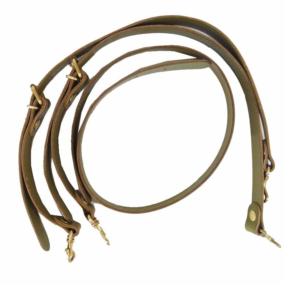 HERZ ヘルツ BC-58 タテ型 2way レザー バッグ HINOMOTO913 グリーン系【美品】【中古】