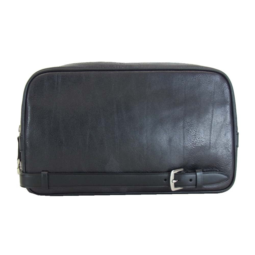 ソメスサドル 未使用 ルヴァード レザー クラッチ バッグ ブラック系【極上美品】【中古】