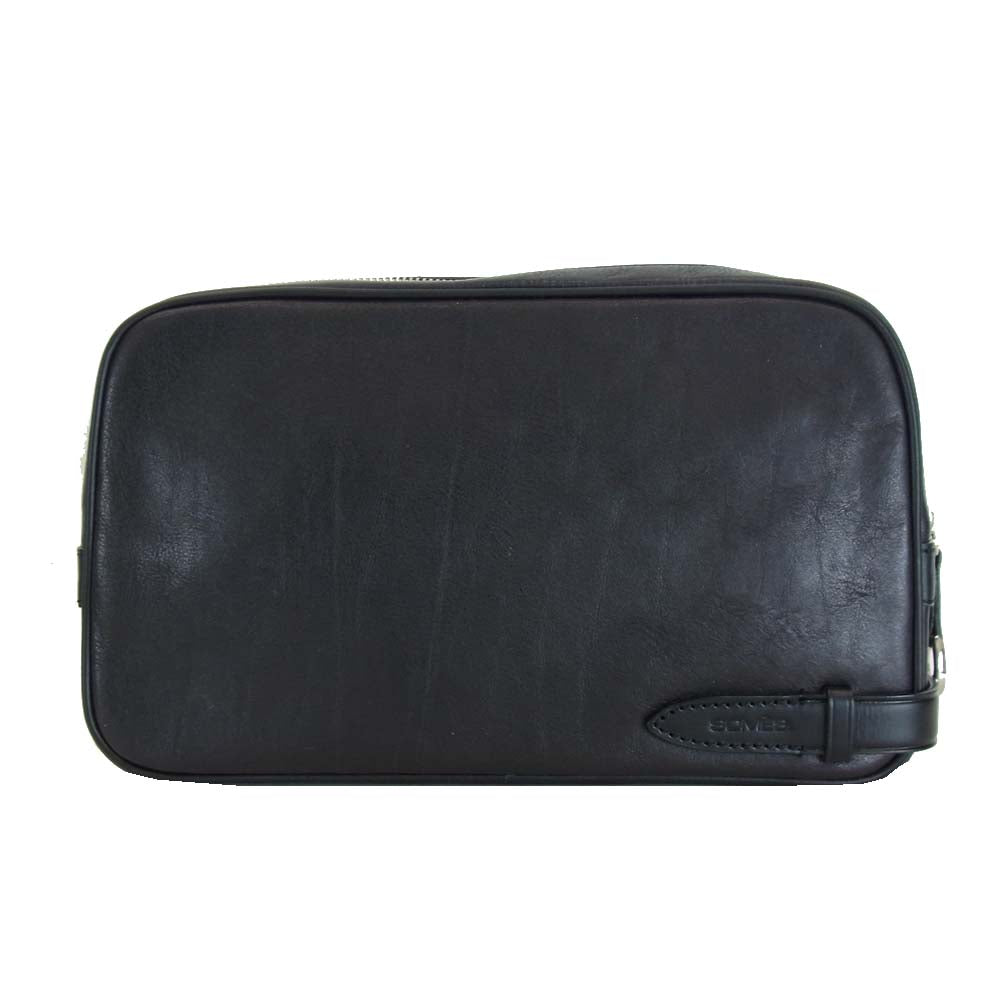 ソメスサドル 未使用 ルヴァード レザー クラッチ バッグ ブラック系【極上美品】【中古】