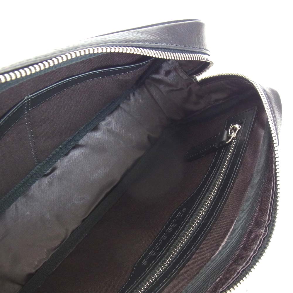 ソメスサドル 未使用 ルヴァード レザー クラッチ バッグ ブラック系【極上美品】【中古】