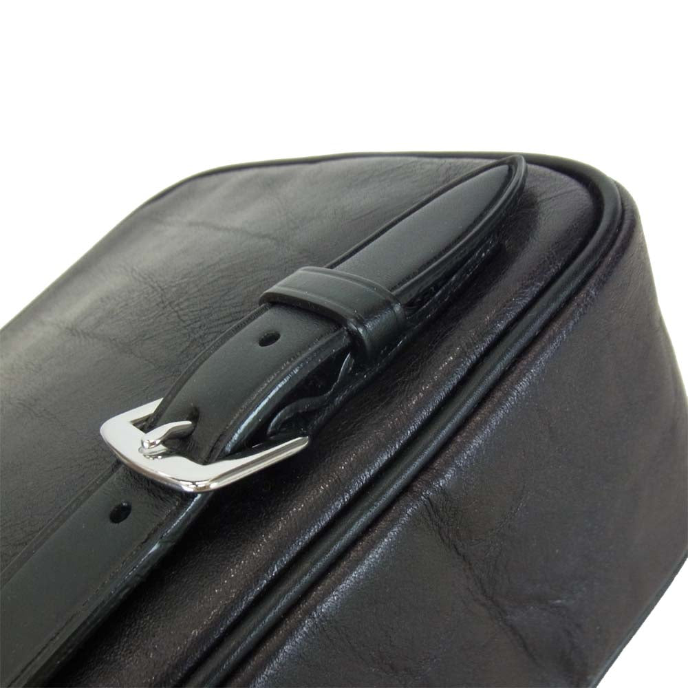 ソメスサドル 未使用 ルヴァード レザー クラッチ バッグ ブラック系【極上美品】【中古】