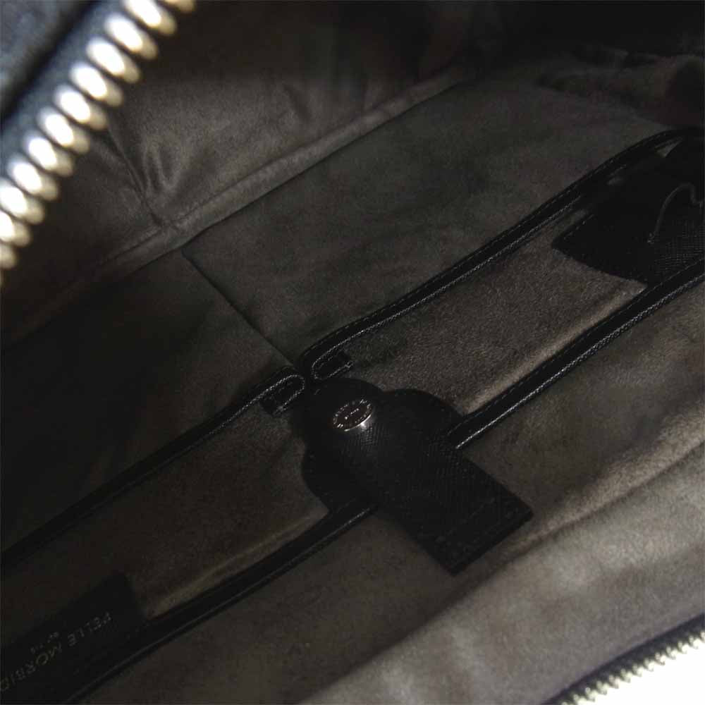 PELLE MORBIDA ペッレモルビダ PMO-CA102 CAPITANO キャピター 1ROOM ナイロン レザー ブリーフ ケース トート ショルダー バッグ ブラック系【新古品】【未使用】【中古】