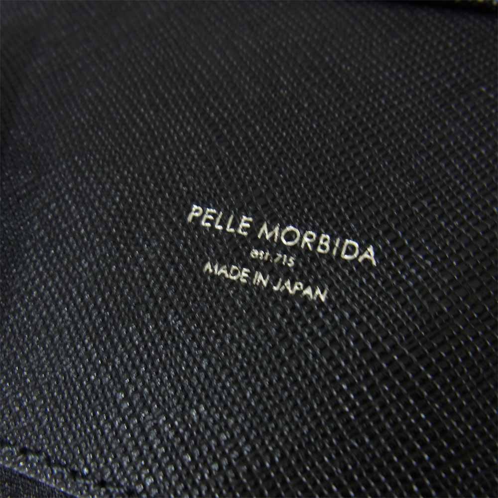 PELLE MORBIDA ペッレモルビダ PMO-CA102 CAPITANO キャピター 1ROOM ナイロン レザー ブリーフ ケース トート ショルダー バッグ ブラック系【新古品】【未使用】【中古】