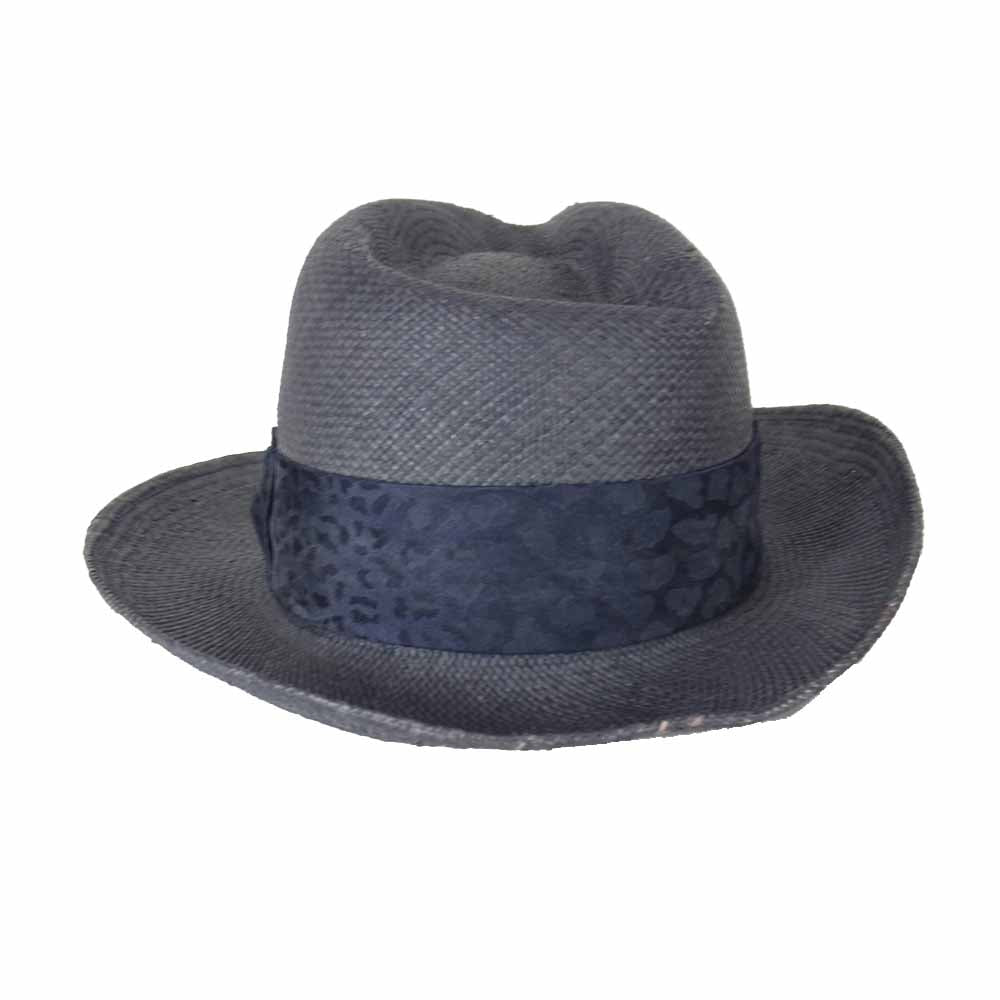 WACKO MARIA ワコマリア レオパード リボン パナマハット ブラック系 XL【極上美品】【中古】