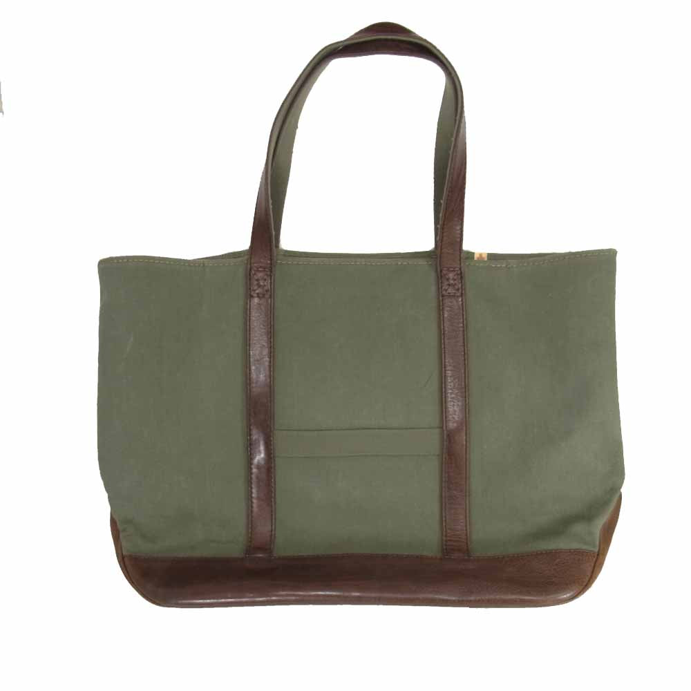 VISVIM ビズビム レザー キャンバス homer tote ホーマートート バッグ カーキ系【中古】
