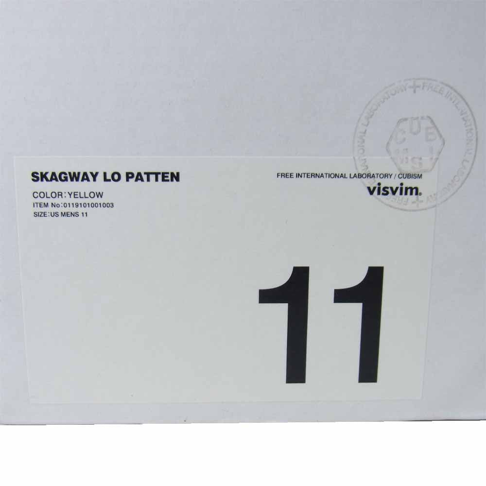 VISVIM ビズビム 19SS 0119101001003 SKAGWAY LO PATTEN スニーカー イエロー系 US11【美品】【中古】