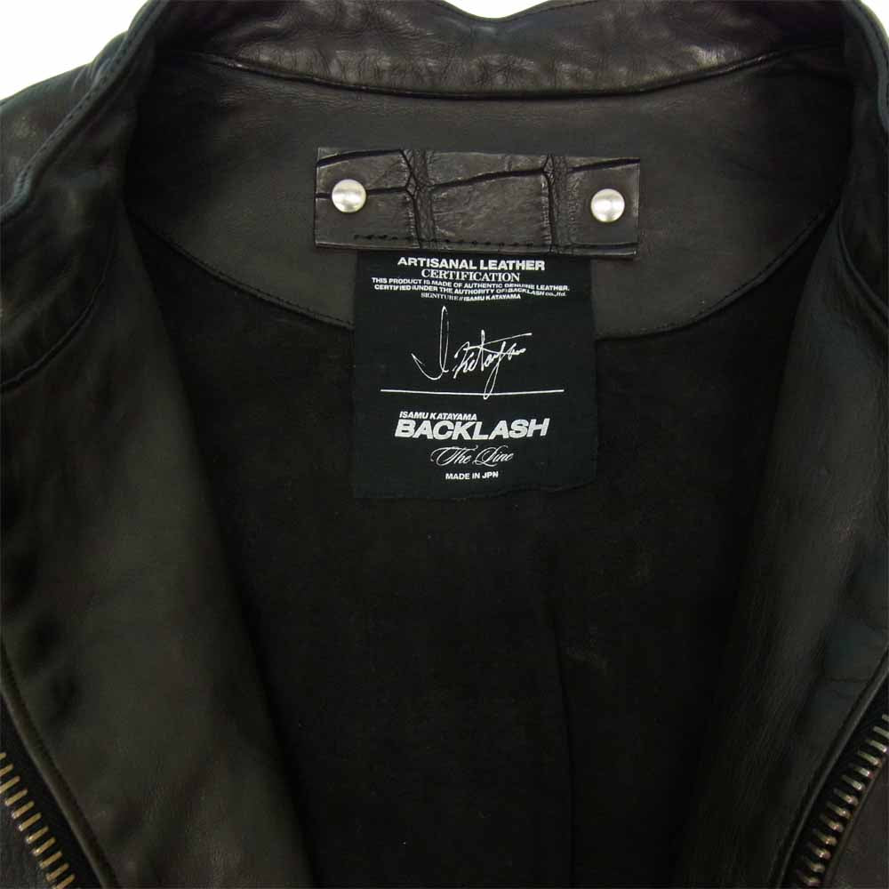 新品 バックラッシュ THE LINE イタリアンカーフ 拝みボタン ジャケット 新品 バックラッシュ THE LINE イタリアンカーフ 拝みボタン