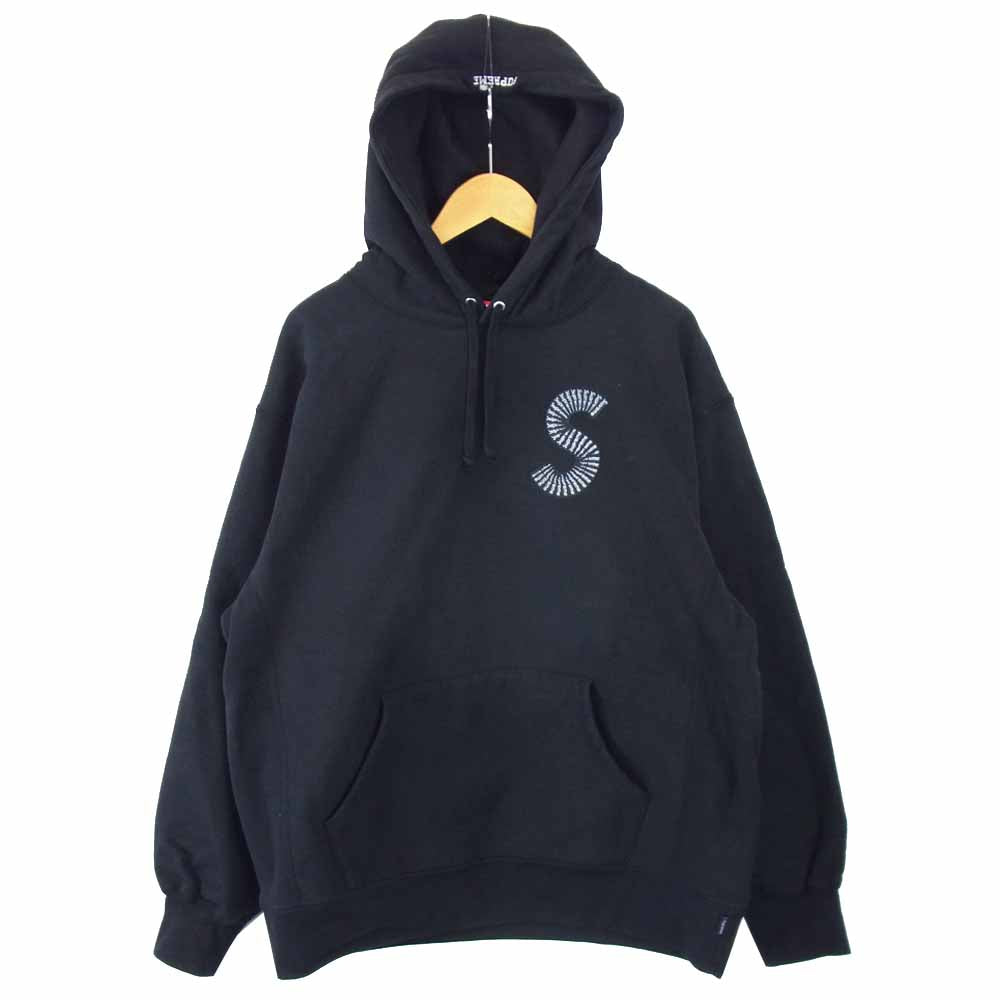 Supreme シュプリーム 20AW 納品書付 S Logo Hooded Sweatshirt ロゴ フーデッド スウェット シャツ パーカー ブラック系 L【美品】【中古】