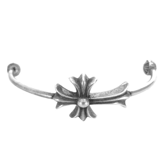 CHROME HEARTS クロムハーツ（原本無） Skinny Bangle Tiny Cross Hoop スキニー バングル タイニー CHクロス フープ ピアス シルバー系【中古】