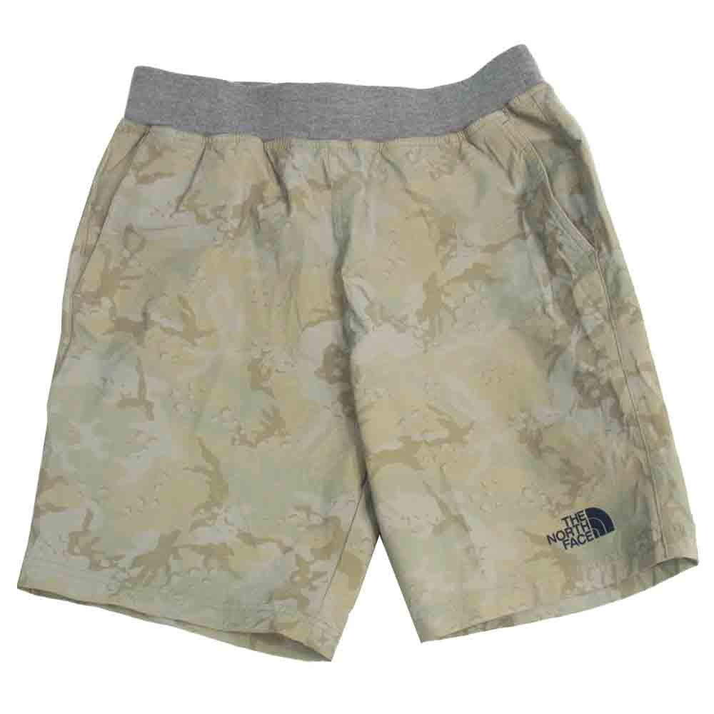 THE NORTH FACE ノースフェイス NB91794 Novelty Training Rib Short ノベルティー トレーニング リブ ショーツ カーキ系 L【美品】【中古】