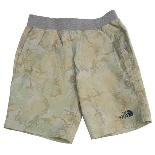 THE NORTH FACE ノースフェイス NB91794 Novelty Training Rib Short ノベルティー トレーニング リブ ショーツ カーキ系 L【美品】【中古】