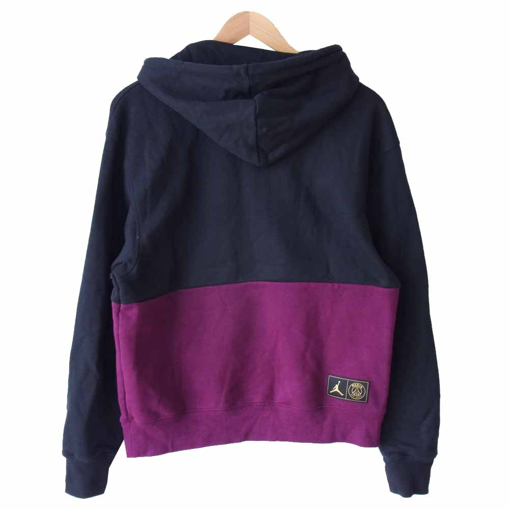 NIKE ナイキ x PARIS SAINT-GERMAIN PSG パリ サン-ジェルマン Fleece Hoodie パーカー 黒×紫 S【中古】