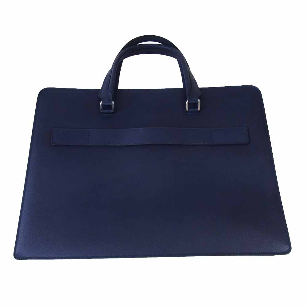 セラピアン 2way トート ショルダー ビジネス バッグ ネイビー系【美品】【中古】