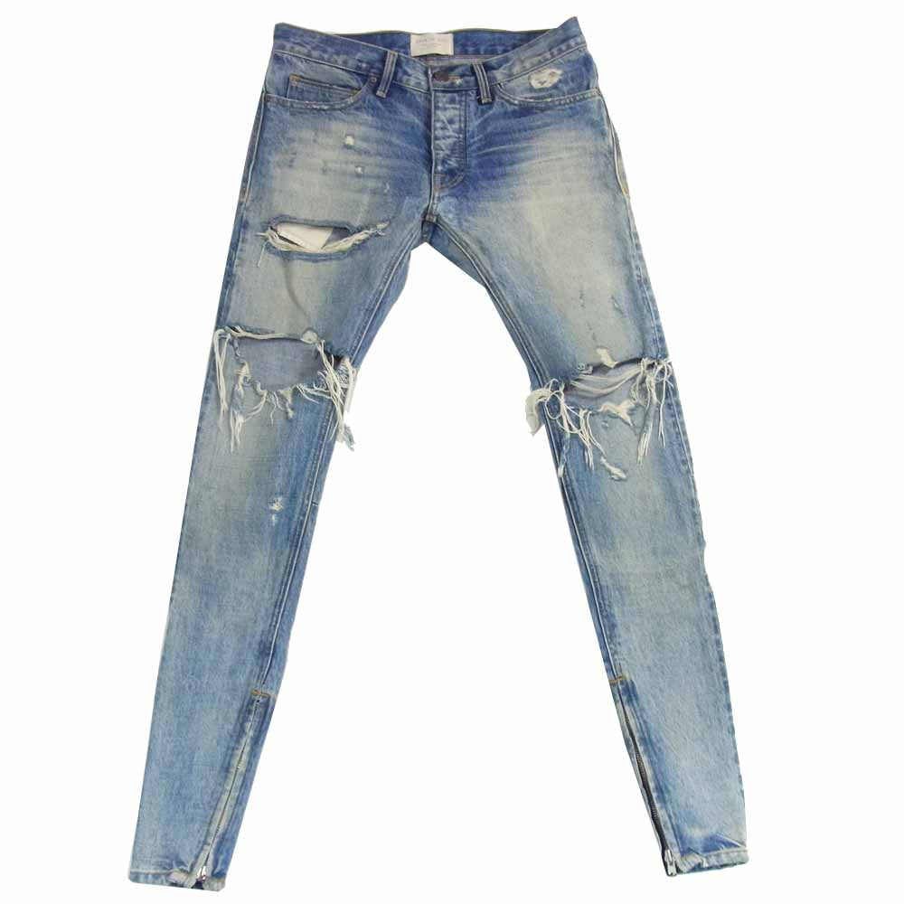 FEAR OF GOD フィアオブゴッド FOURTH Collection VINTAGE INDIGO JEAN フォースコレクション ヴィンテージ インディゴ ジーンズ インディゴブルー系 28【中古】