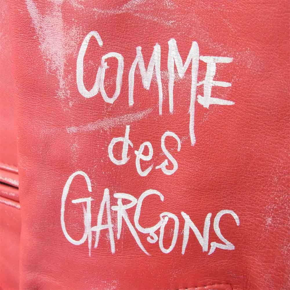 COMME des GARCONS コムデギャルソン KJ-J006 LEWIS LEATHERS ルイスレザー AD2012 LIGHTNING FOREVER ライトニング ダブルライダース レッド系 36【美品】【中古】