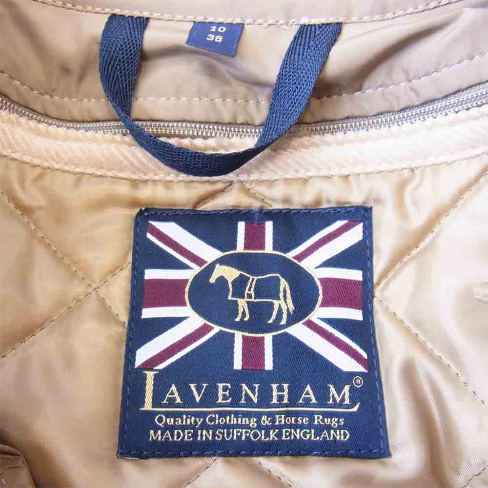 LAVENHAM ラベンハム 英国製 キルティング ライナー付き ステンカラー コート ベージュ系 10 38【中古】