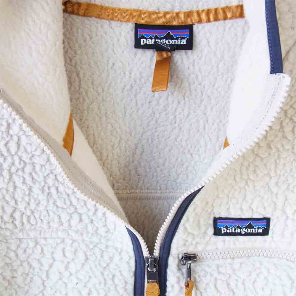 patagonia パタゴニア 19AW 22806FA19 レトロ パイル フーディ フリース ボア ジャケット ホワイト系 M【中古】