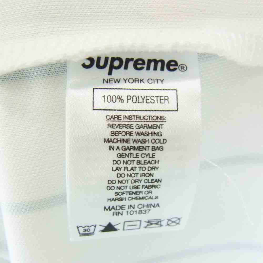 Supreme シュプリーム 20SS Rhinestone Baseball Jersey Pinstripe ストライプ ラインストーン ベースボール シャツ ホワイト系 M【極上美品】【中古】