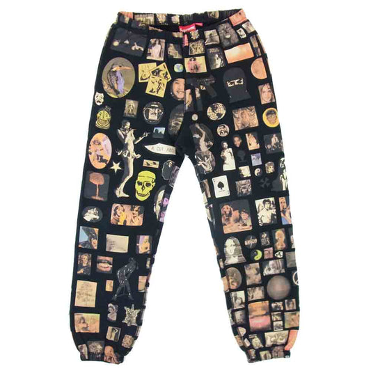 Supreme シュプリーム 17SS Thrills Sweat 総柄 スウェット パンツ マルチカラー系【美品】【中古】
