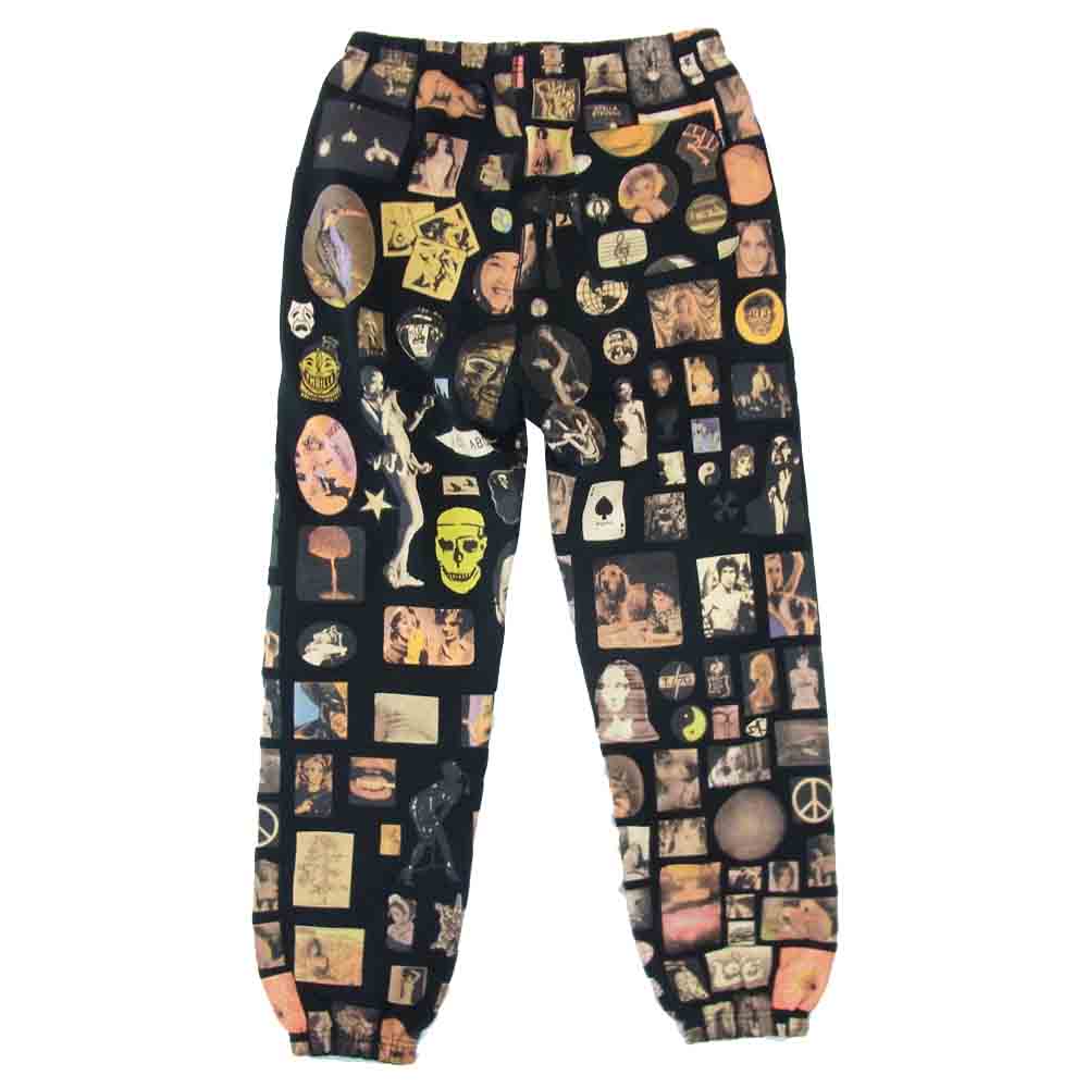 Supreme シュプリーム 17SS Thrills Sweat 総柄 スウェット パンツ マルチカラー系【美品】【中古】