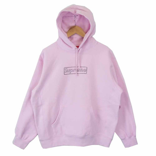Supreme シュプリーム 21SS KAWS Chalk Logo Hooded Sweatshirt カウズ チョーク ロゴ  ピンク系 S【新古品】【未使用】【中古】