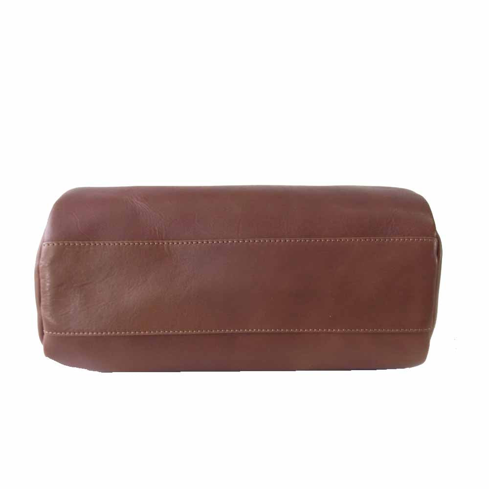 クレドラン 81-5005 CYLIN レザー ボストン バッグ ブラウン系【新古品】【未使用】【中古】