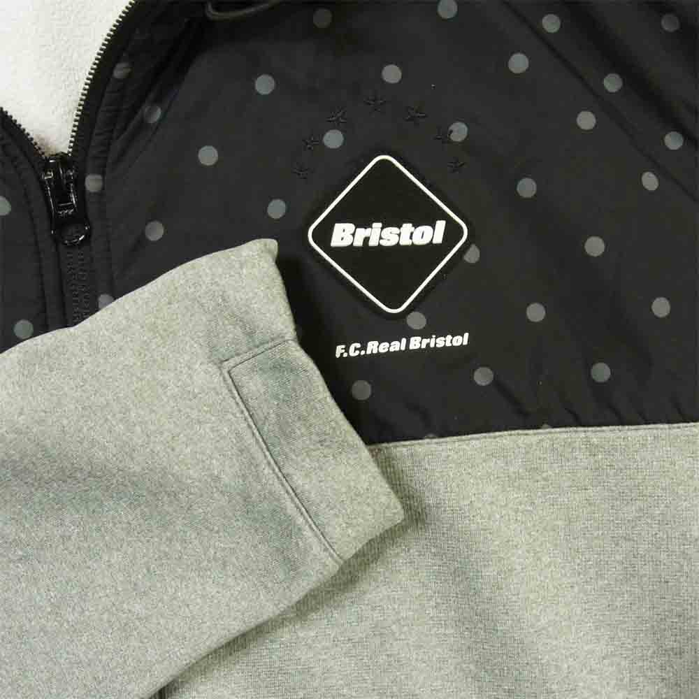 F.C.R.B. エフシーアールビー 789525-060 NIKE ナイキ SWEAT HOODIE ドット 切替 パーカー グレー系 ブラック系 XL【中古】