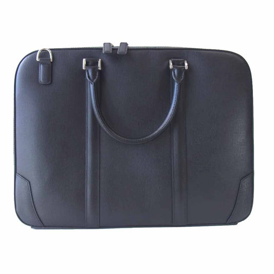チマブエ 11070 2way レザー トート ショルダー バッグ ブリーフケース ブラック系【新古品】【未使用】【中古】