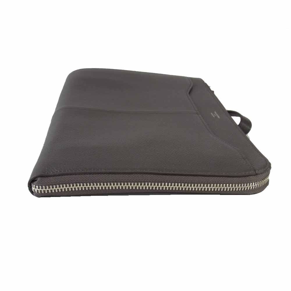 PELLE MORBIDA ペッレモルビダ PM-ST009C レザー クラッチ バッグ グレー系【新古品】【未使用】【中古】