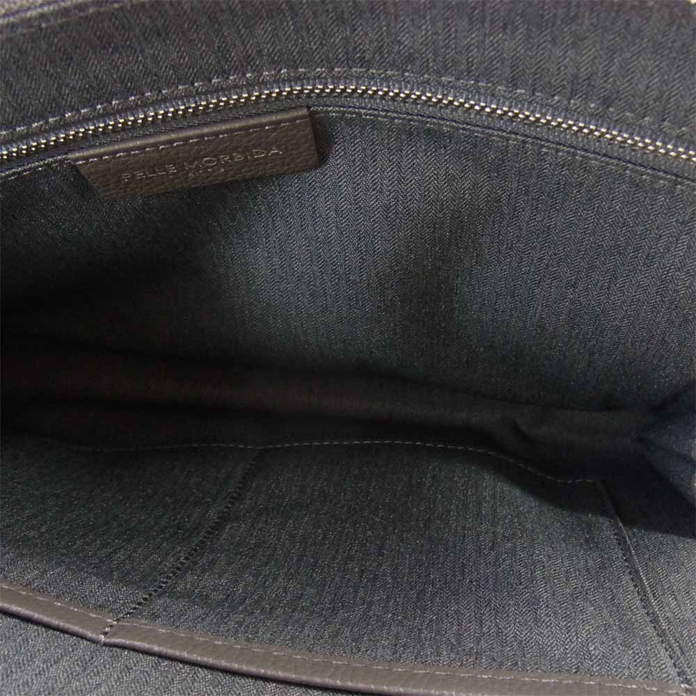 PELLE MORBIDA ペッレモルビダ PM-ST009C レザー クラッチ バッグ グレー系【新古品】【未使用】【中古】