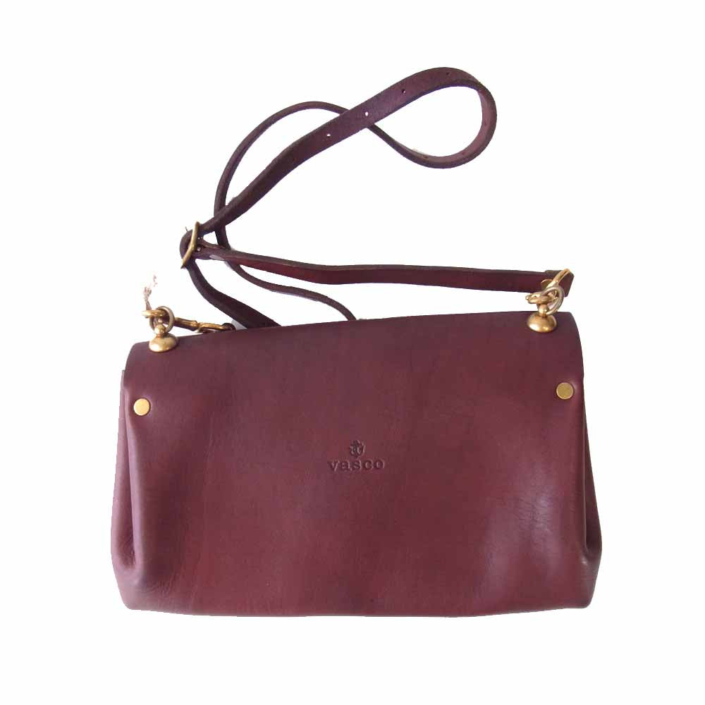 ヴァスコ LEATHER GARCON 2WAY BAG レザー ギャルソン クラッチ ショルダー バッグ ブラウン系【新古品】【未使用】【中古】