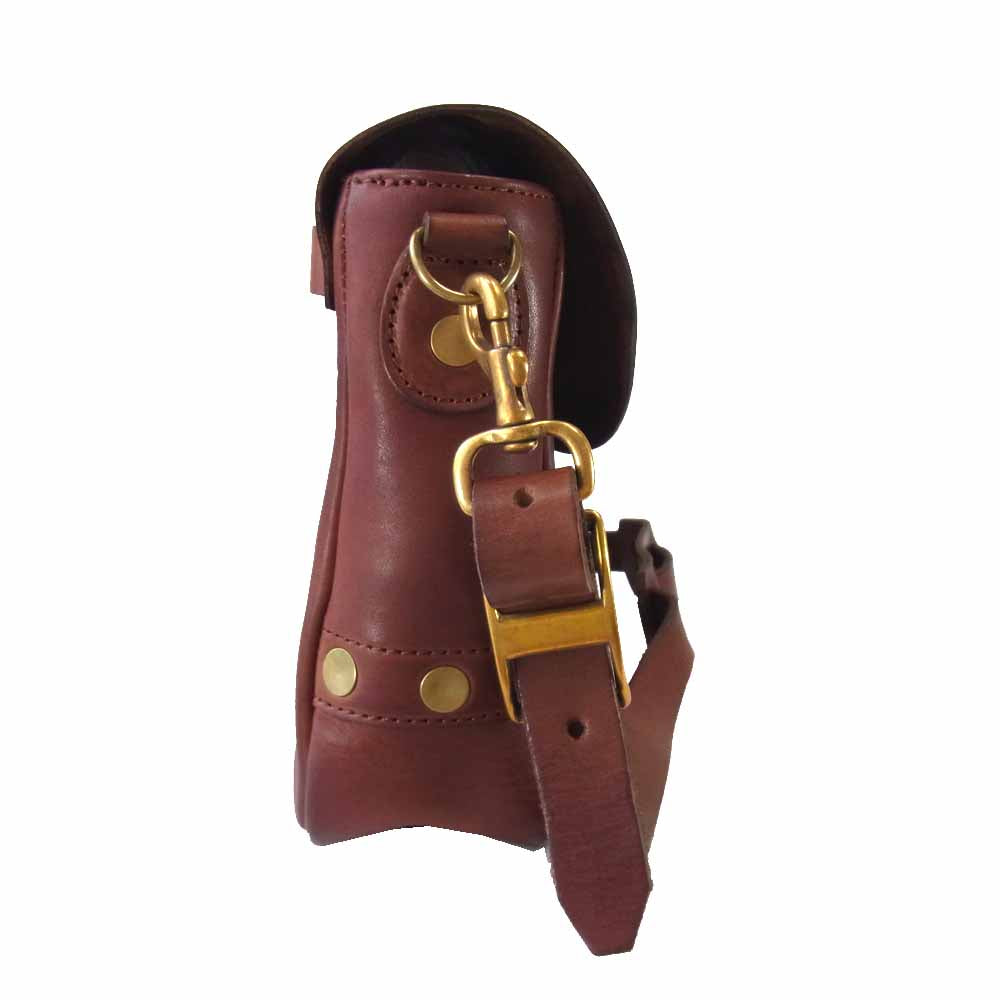 ヴァスコ LEATHER POSTMAN SHOULDER BAG レザー ポストマン ショルダー バッグ ブラウン系【新古品】【未使用】【中古】