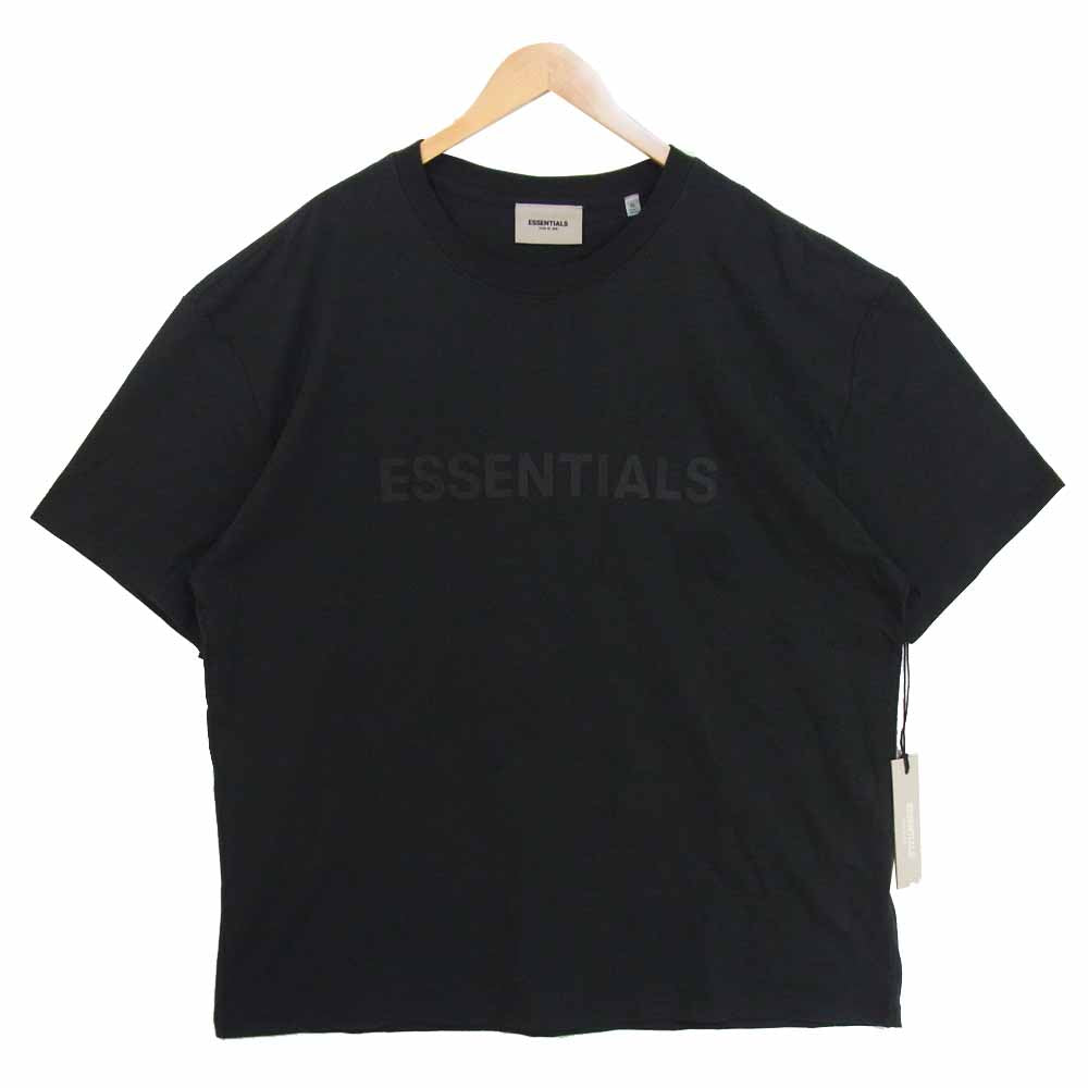FEAR OF GOD フィアオブゴッド 20SS ESSENTIALS 3D Silicon Applique Boxy Tee エッセンシャル シリコン アップリケ ボクシー Tシャツ ブラック系 XL【新古品】【未使用】【中古】