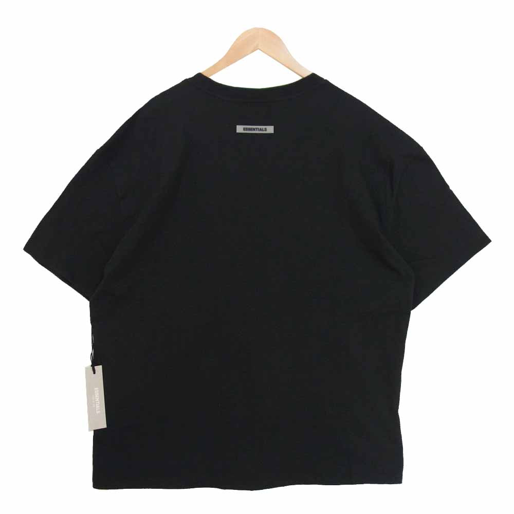 FEAR OF GOD フィアオブゴッド 20SS ESSENTIALS 3D Silicon Applique Boxy Tee エッセンシャル シリコン アップリケ ボクシー Tシャツ ブラック系 XL【新古品】【未使用】【中古】