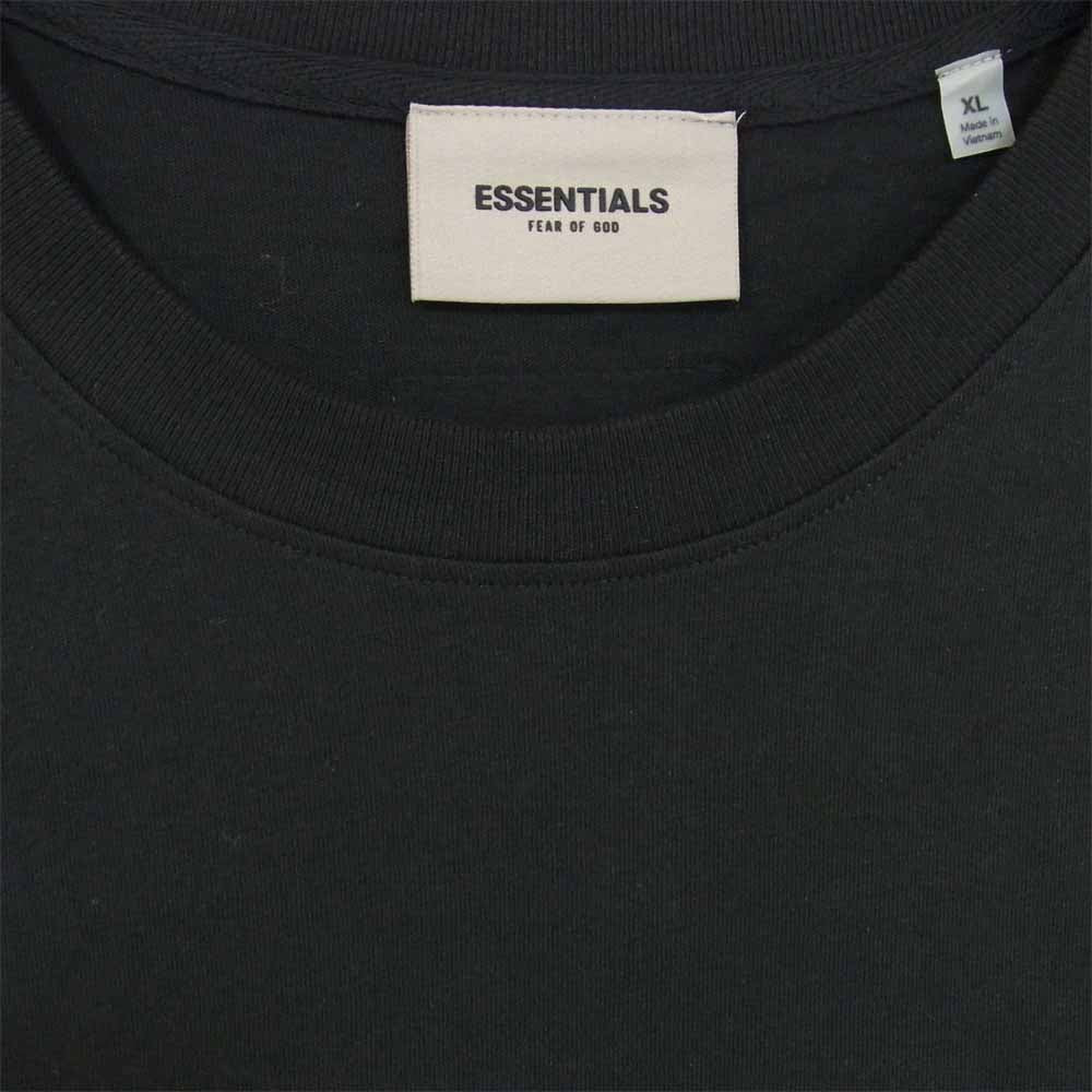 FEAR OF GOD フィアオブゴッド 20SS ESSENTIALS 3D Silicon Applique Boxy Tee エッセンシャル シリコン アップリケ ボクシー Tシャツ ブラック系 XL【新古品】【未使用】【中古】