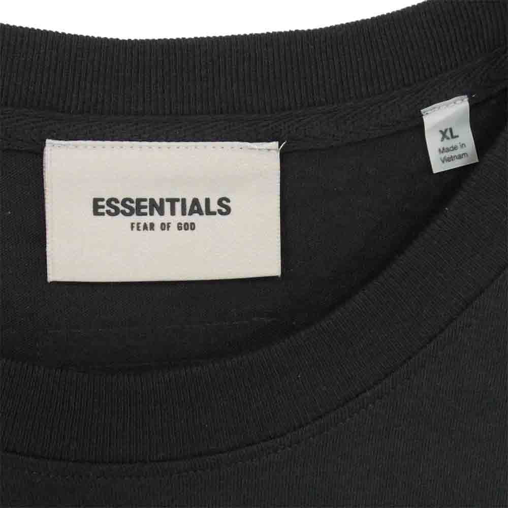 FEAR OF GOD フィアオブゴッド 20SS ESSENTIALS 3D Silicon Applique Boxy Tee エッセンシャル シリコン アップリケ ボクシー Tシャツ ブラック系 XL【新古品】【未使用】【中古】