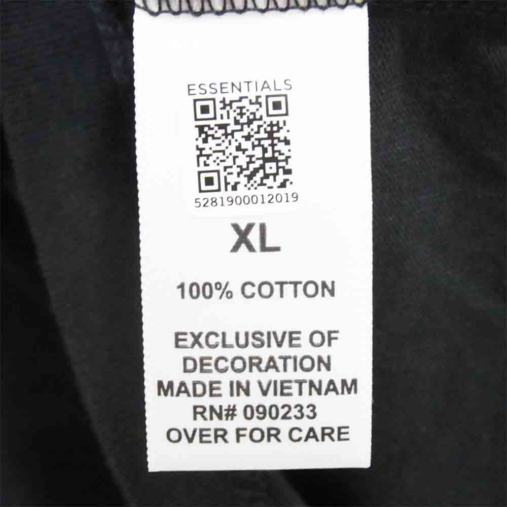 FEAR OF GOD フィアオブゴッド 20SS ESSENTIALS 3D Silicon Applique Boxy Tee エッセンシャル シリコン アップリケ ボクシー Tシャツ ブラック系 XL【新古品】【未使用】【中古】