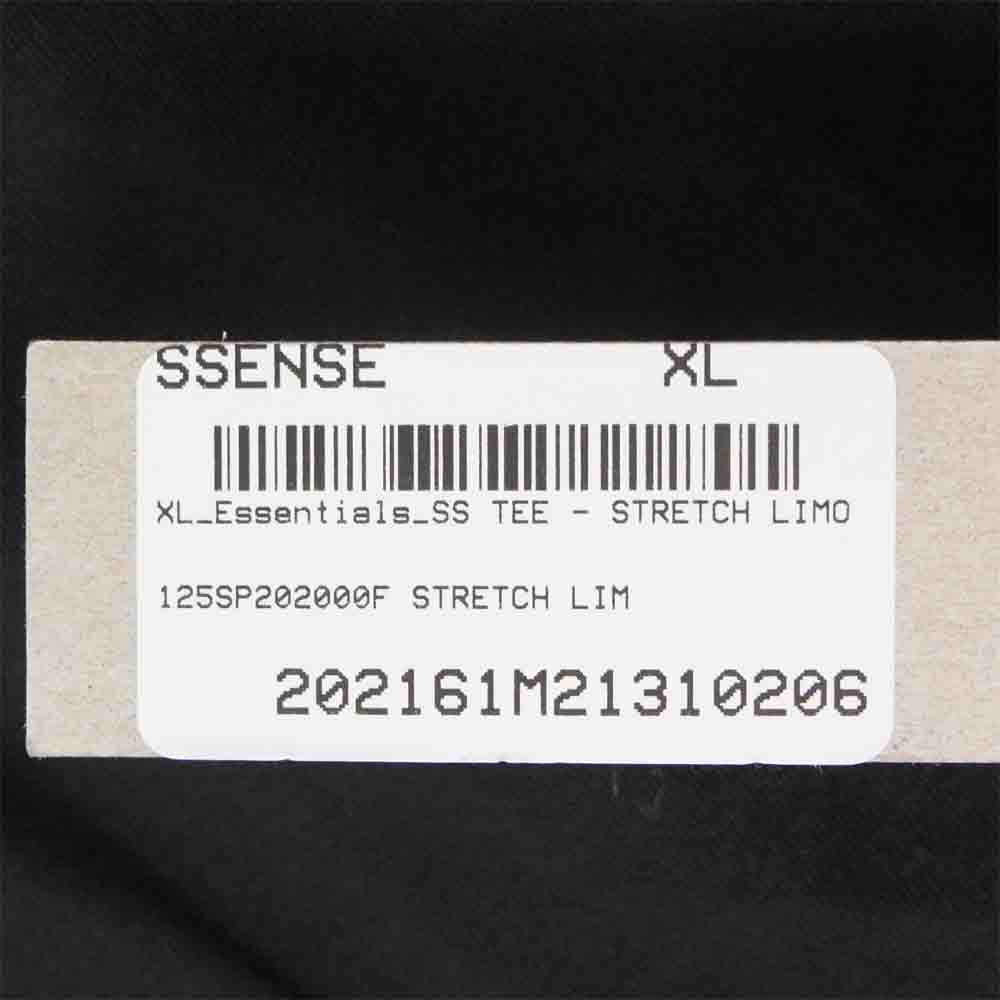 FEAR OF GOD フィアオブゴッド 20SS ESSENTIALS 3D Silicon Applique Boxy Tee エッセンシャル シリコン アップリケ ボクシー Tシャツ ブラック系 XL【新古品】【未使用】【中古】