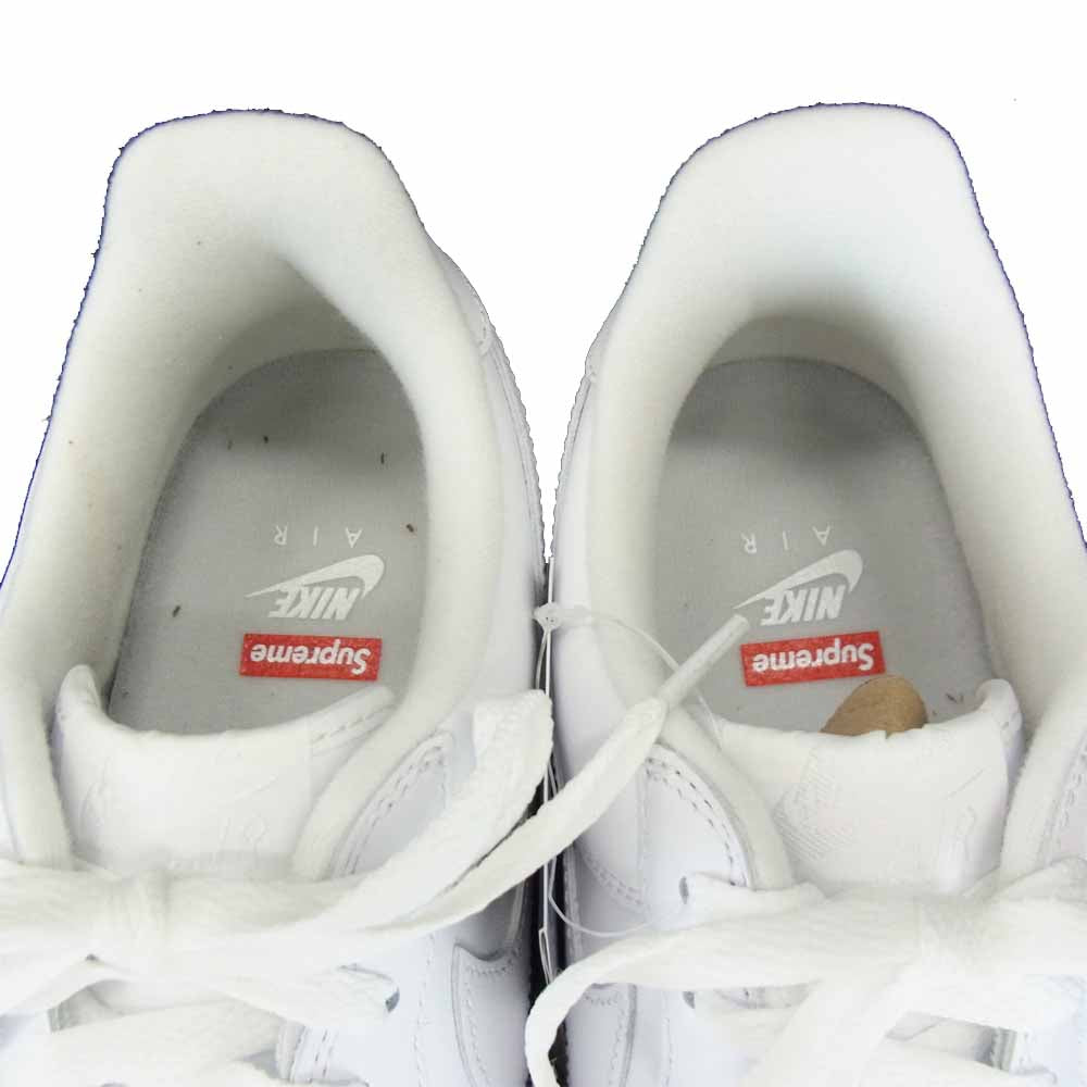 Supreme シュプリーム CV9225-100 × NIKE ナイキ AIR FORCE 1 LOW エア フォース ワン ロー ホワイト系 27.5cm【新古品】【未使用】【中古】