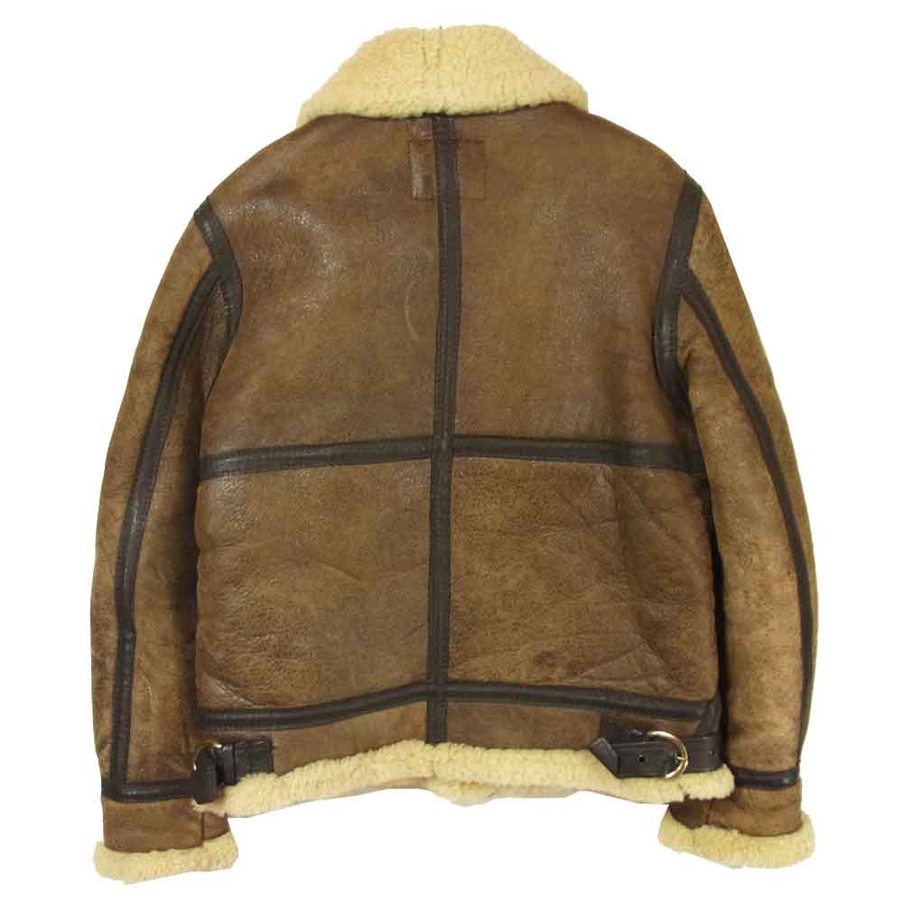schott ショット B-3 ムートン フライトジャケット レザー アメリカ製 ブラウン系 36【中古】