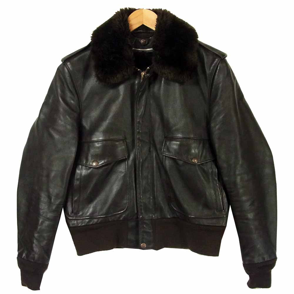 schott ショット 174US USA製 国内正規品 A-2 レザー ボンバー ジャケット ライナー付 ダークブラウン系 38【中古】